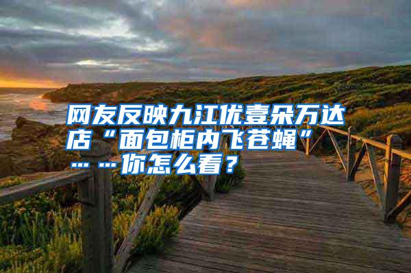 網友反映九江優壹朵萬達店“面包柜內飛蒼蠅” ……你怎么看？