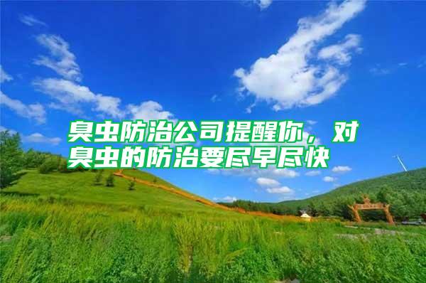 臭蟲防治公司提醒你，對臭蟲的防治要盡早盡快
