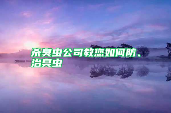 殺臭蟲(chóng)公司教您如何防、治臭蟲(chóng)