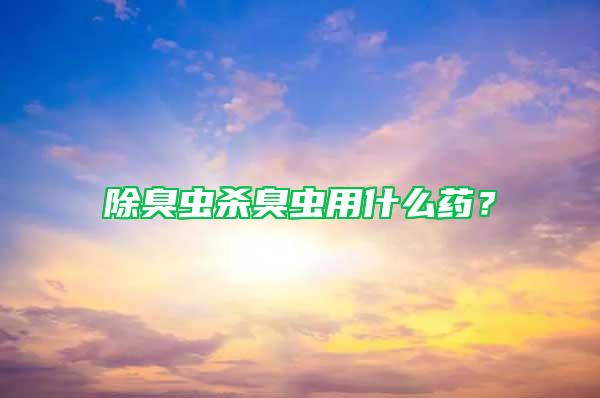 除臭蟲(chóng)殺臭蟲(chóng)用什么藥？