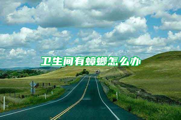 衛生間有蟑螂怎么辦