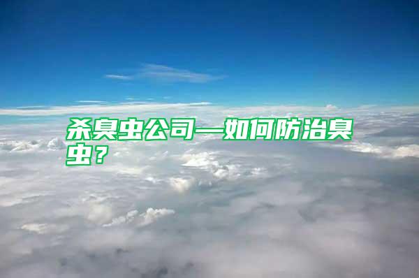 殺臭蟲公司—如何防治臭蟲？