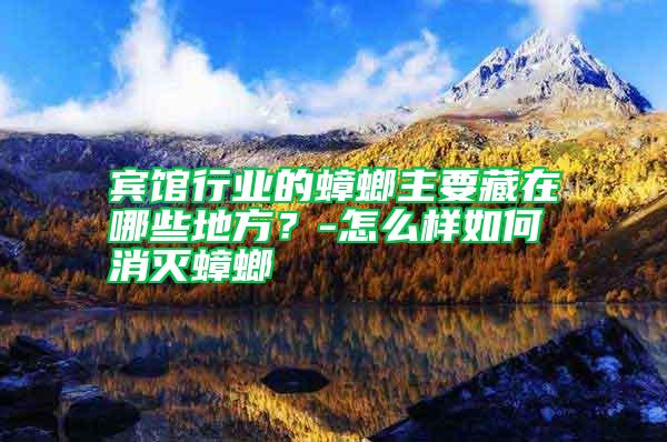 賓館行業的蟑螂主要藏在哪些地方？-怎么樣如何消滅蟑螂