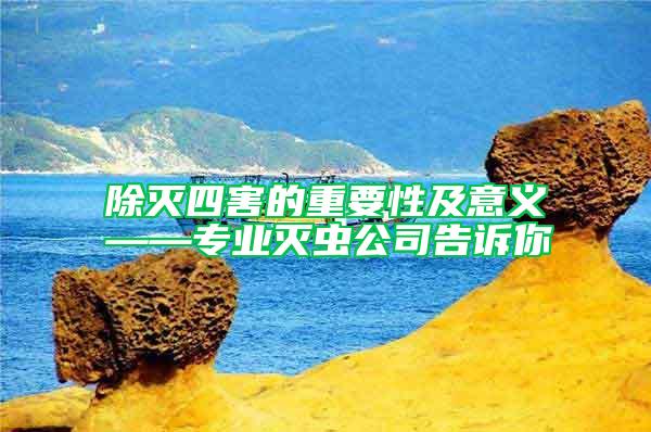 除滅四害的重要性及意義——專業滅蟲公司告訴你