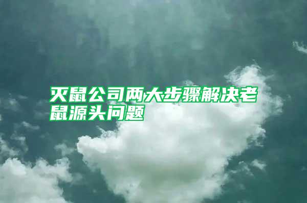 滅鼠公司兩大步驟解決老鼠源頭問題