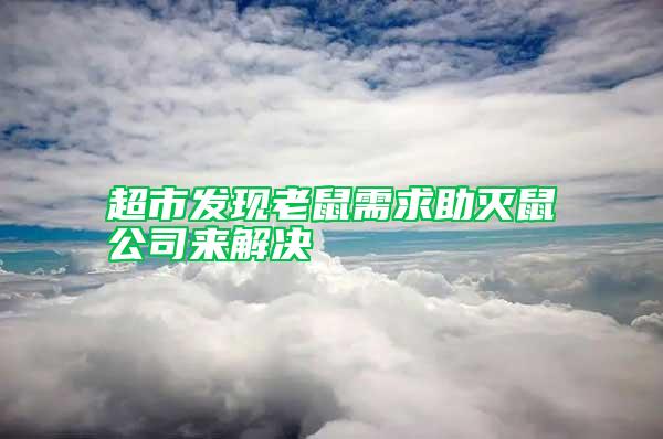 超市發(fā)現(xiàn)老鼠需求助滅鼠公司來解決