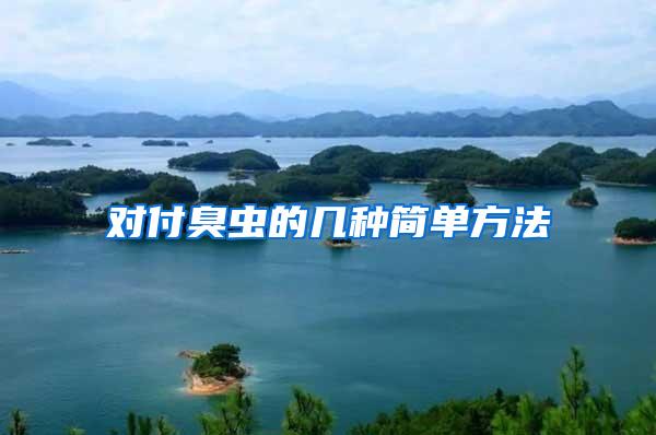 對付臭蟲的幾種簡單方法