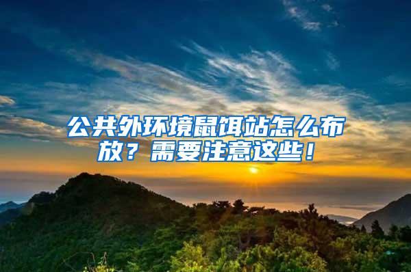 公共外環境鼠餌站怎么布放？需要注意這些！