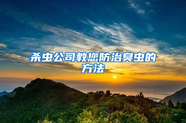 殺蟲公司教您防治臭蟲的方法