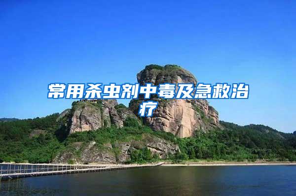 常用殺蟲劑中毒及急救治療