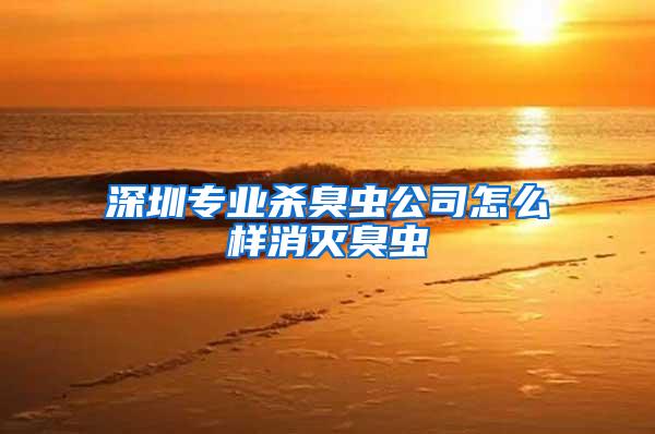 深圳專業殺臭蟲公司怎么樣消滅臭蟲
