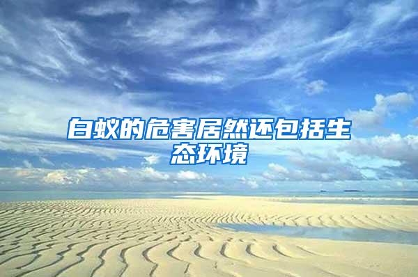 白蟻的危害居然還包括生態(tài)環(huán)境