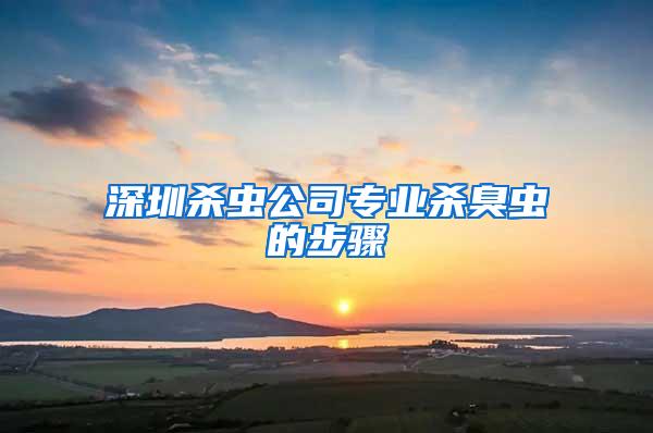 深圳殺蟲公司專業殺臭蟲的步驟