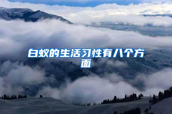 白蟻的生活習性有八個方面