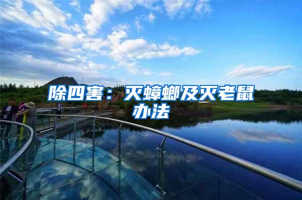 除四害：滅蟑螂及滅老鼠辦法