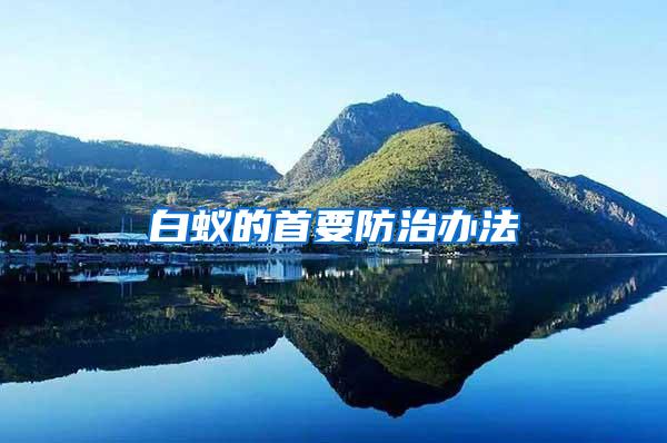白蟻的首要防治辦法